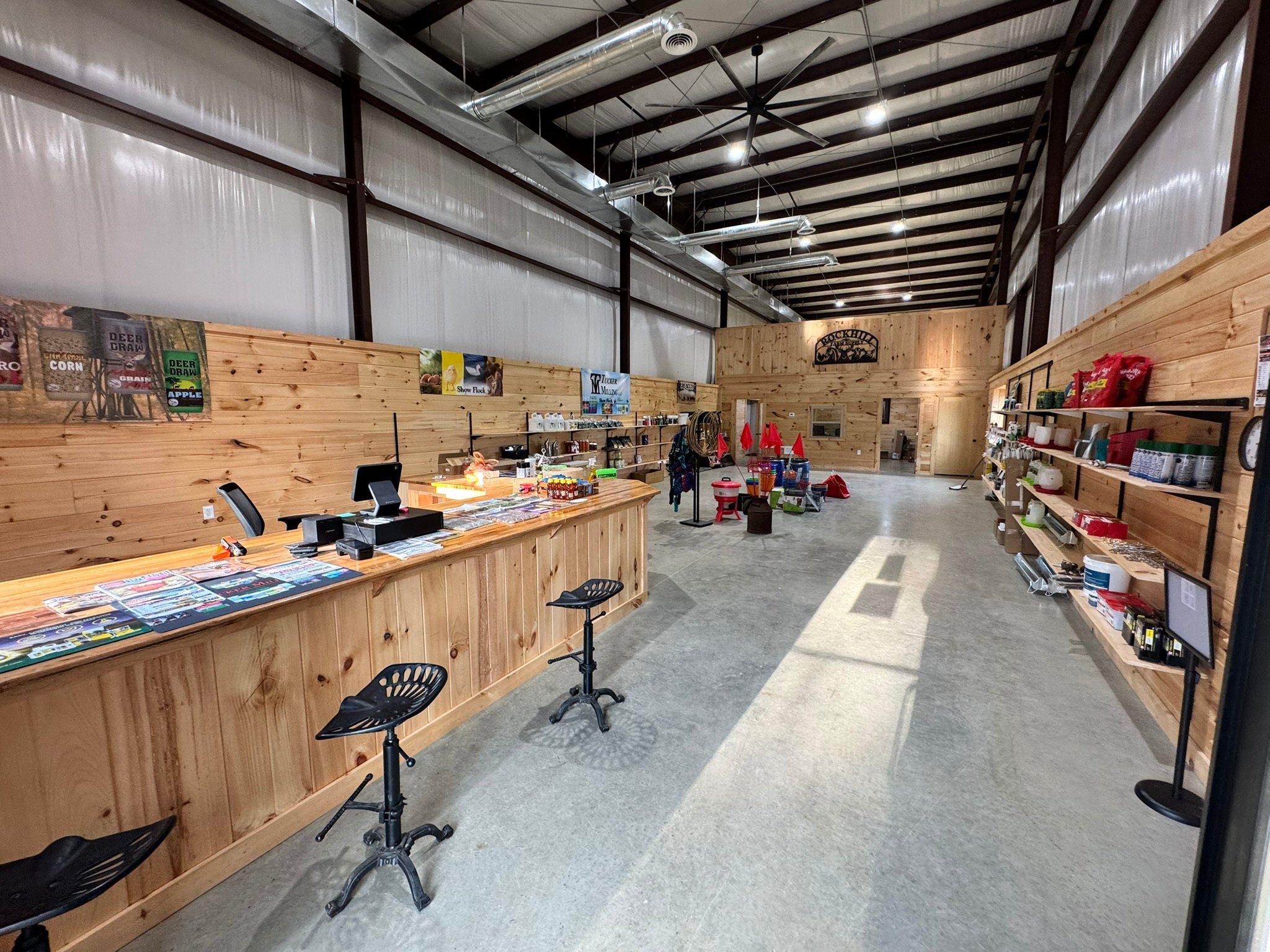 Feed and farm products inside the store
