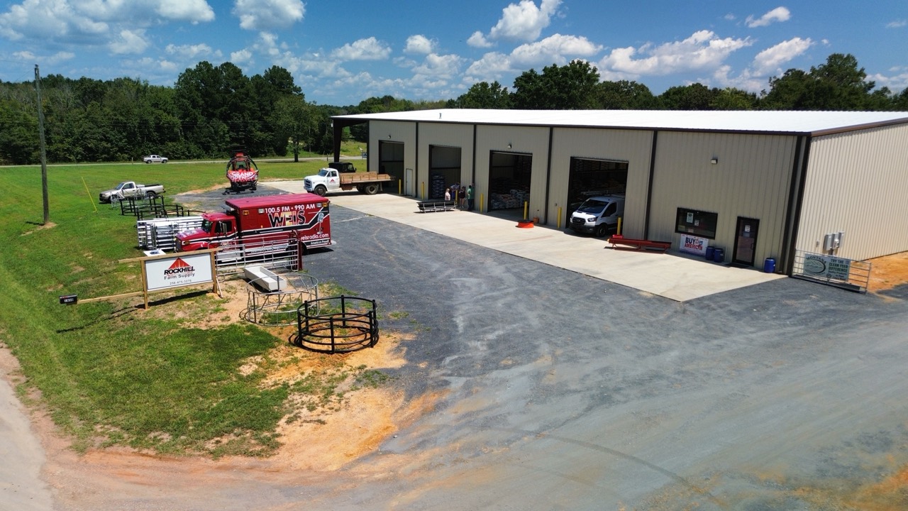 Wide exterior view of the Rock Hill Farm Supply building