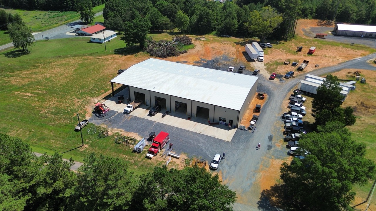 Aerial view of Rock Hill Farm Supply and the surrounding property